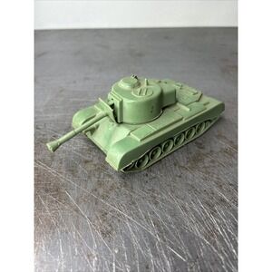 Ideal I-2752 Green Plastic Patton Army Tank Swivel Turret USA
